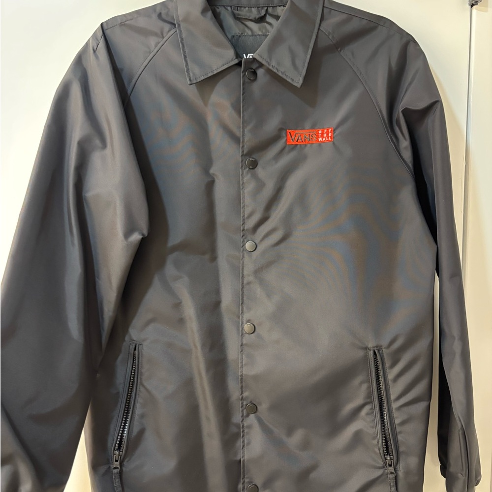 Vans Black Windbreaker Lightweight Water-Resistant Jacket